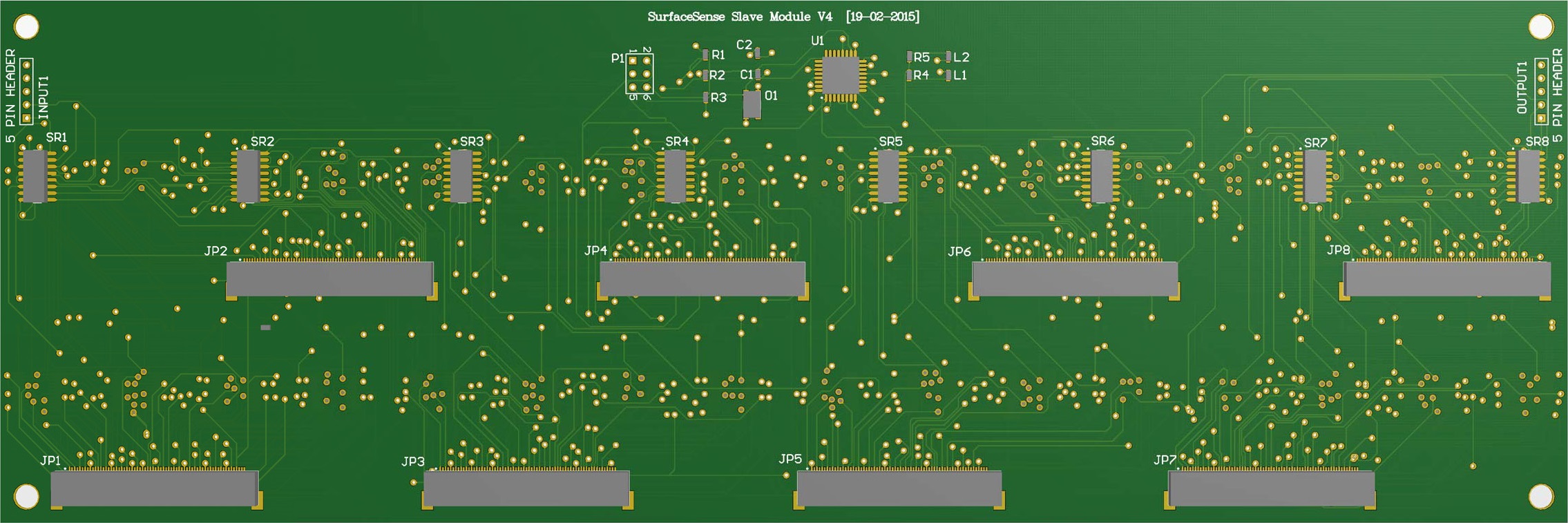 Advanced Microcontroller Board with FFC Peripherals V4I1 3D Top